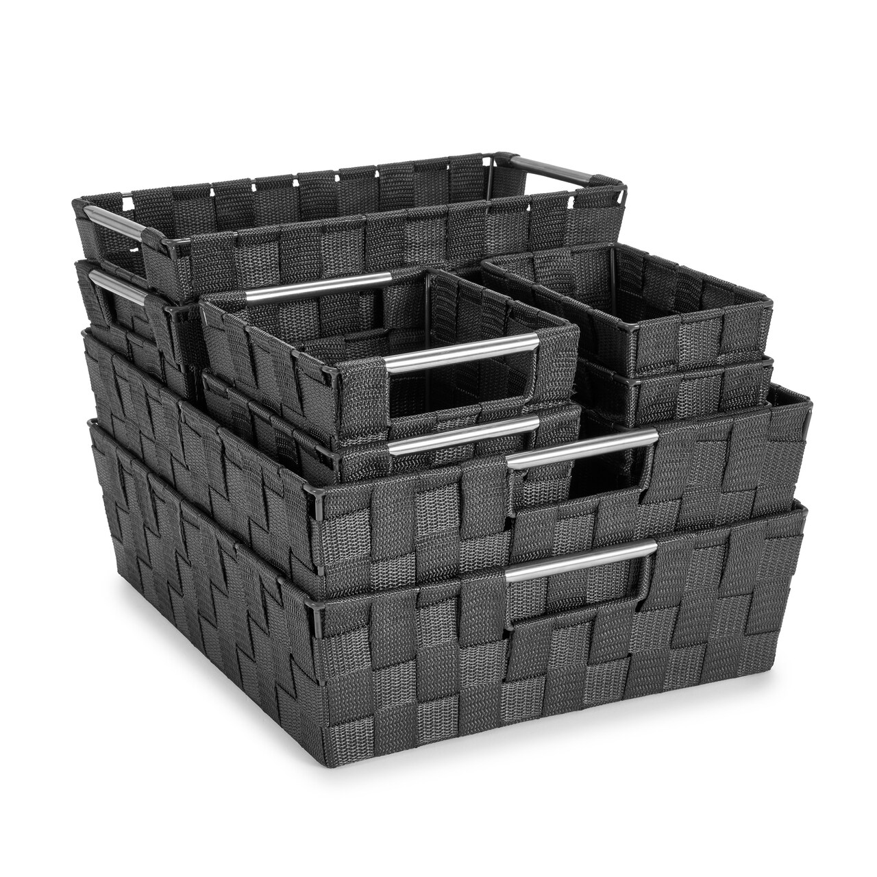 Sorbus 9 Piece Variety Size Hand-Woven Storage Baskets - for Home & Closet Organization